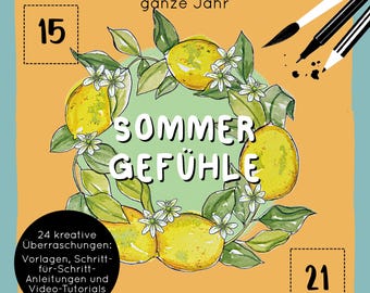 DEUTSCHE Version: Sommer-Adventskalender mit 40 kreativen Projekten, PDF zum Herunterladen