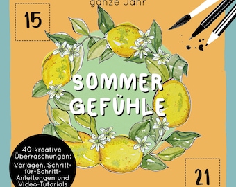DEUTSCHE Version: Sommer-Adventskalender mit 40 kreativen Projekten, PDF zum Herunterladen