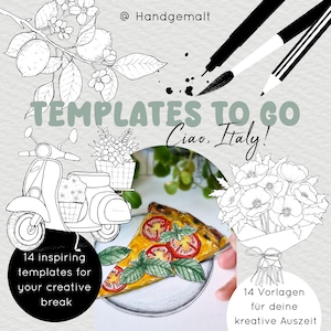 Ciao, Italy! "Templates to Go" - Vorlagenpaket, PDF zum Herunterladen, 14 Vorlagen für deine kreative Auszeit