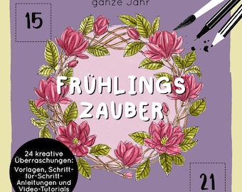 DEUTSCHE Version: Frühlings-Adventskalender mit mehr als 40 kreativen Projekten, PDF zum Herunterladen