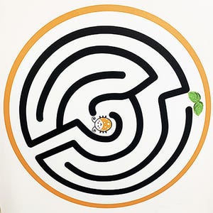 Sensory Wall graphic Hungry Lady Bug Maze 19&quot; x 19&quot;