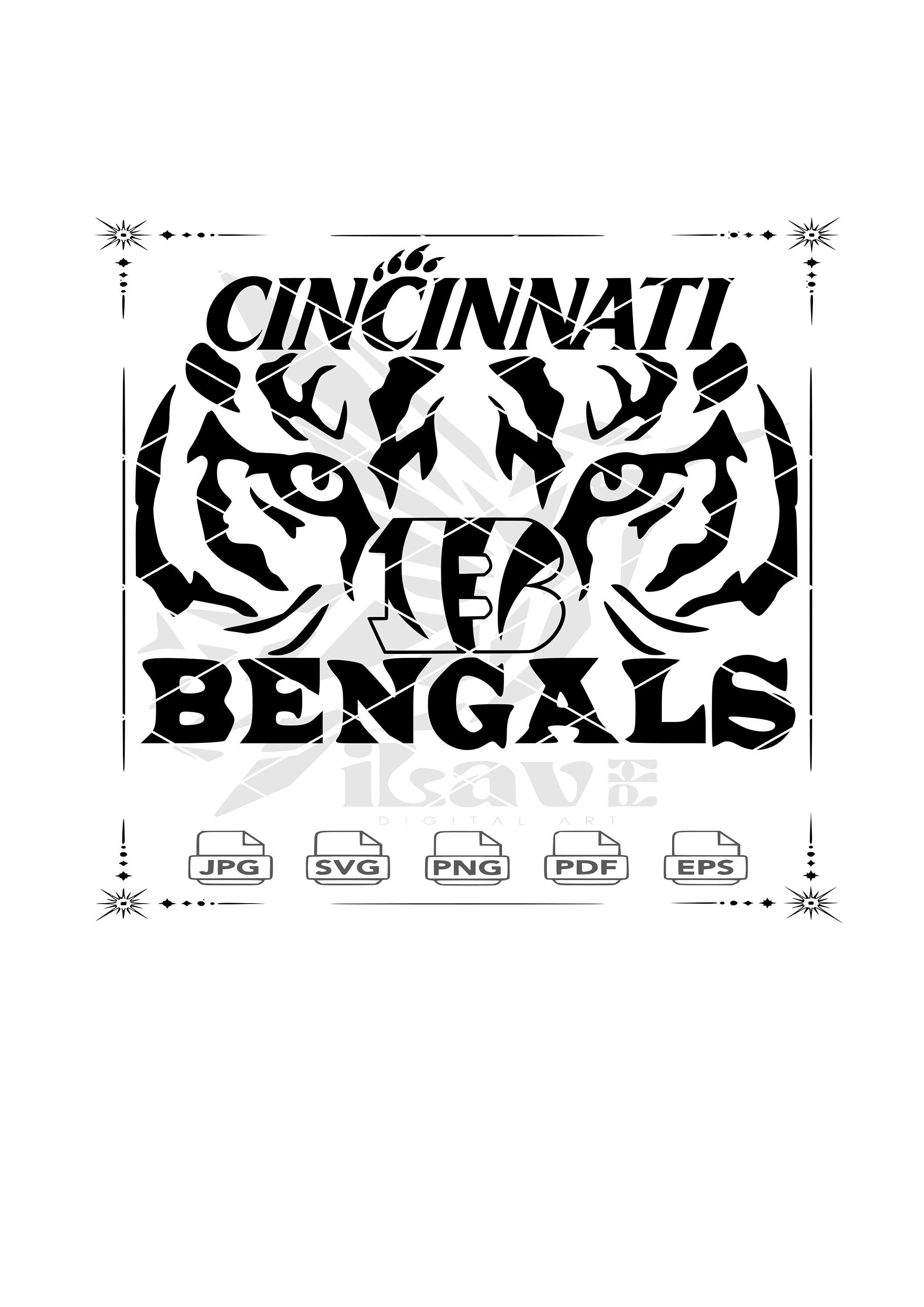 Cincinnati Bengals Svg Digital File, NFL Svg, Tiger Svg, Football