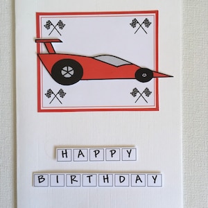 Rennauto Geburtstagskarte Männer Kinder Geschenk