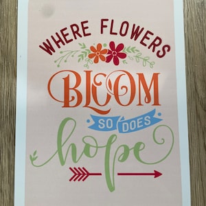 Handmade Floral Garden Metal Sign