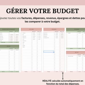 gérer votre budget, vos factures, vos dépenses, vos revenus, vos épargnes et dettes pour les comparer a votre budget