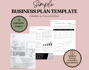 Canva Business Plan Vorlage: finanzielle Vorschau & Start-up Guide (herunterladbar)