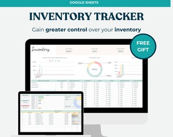 Inventory Tracker Spreadsheet Google Sheets, Small Business Inventory Template, Customizable & Easy-to-Use