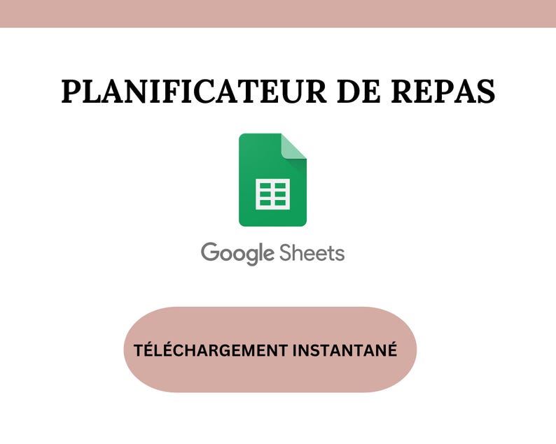 Planificateur de repas google sheets