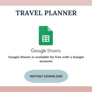 Kalkylblad för reseplanerare: Semesterorganisatör Google Sheets (digitalt) bild 9