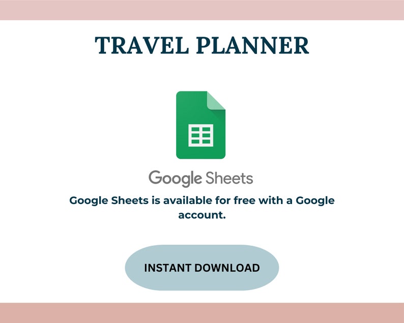 Kalkylblad för reseplanerare: Semesterorganisatör Google Sheets (digitalt) bild 9