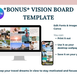 As a bonus you also get a vision board template