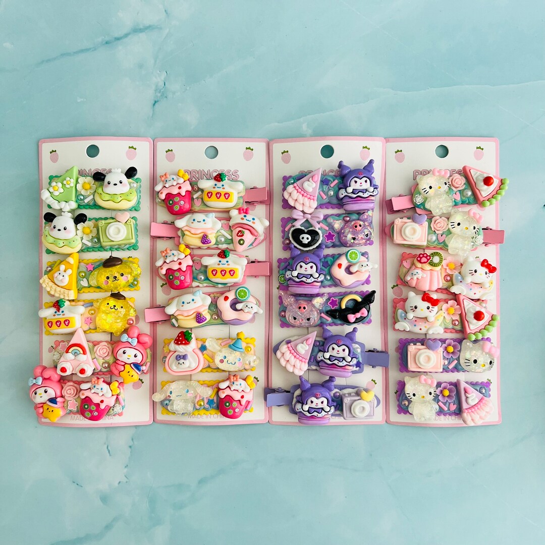 Kawaii Hair Clips Decoden Custom Hair Clips Handmade Hair Etsy