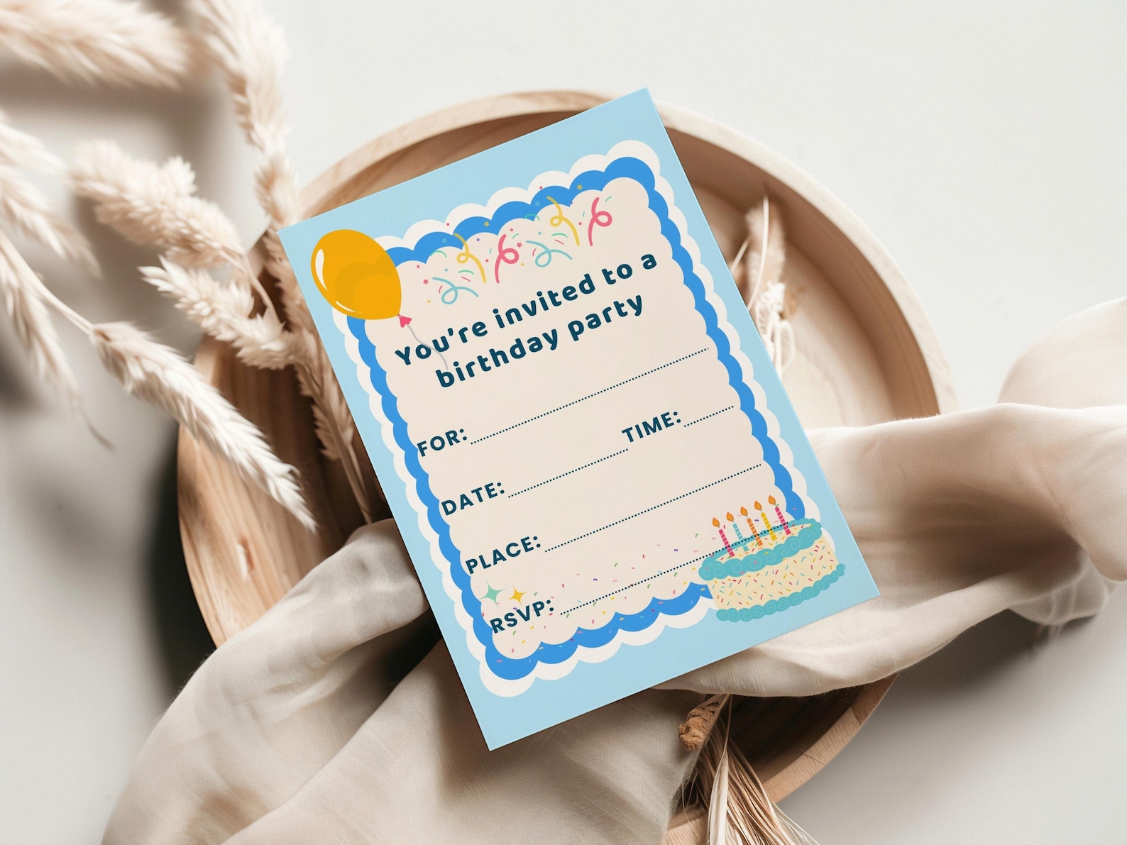 Fill In Party Invitations Fill in Birthday Invitation, Blank Party Invite, Printable Birthday ...