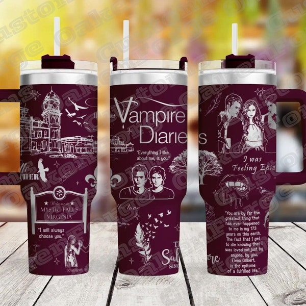 Vampire Diaries 40oz Tumbler SVG File