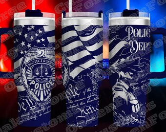 Police Dept 40oz Full Tumbler SVG File