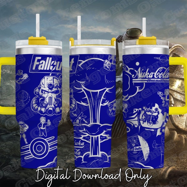 FallOut 40oz Tumbler wrap SVG file