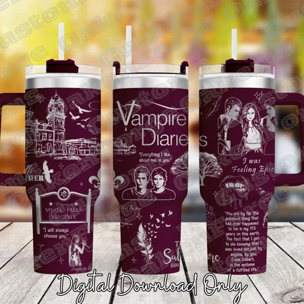 File SVG per bicchiere da 40 once di Vampire Diaries