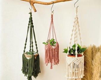 Macrame Plant Hanger Indoor Hanging Plant Pot Holder, Indoor Plant Hanger, Macrame Pot Holder, Hanging Planter, Gift For Plant Lover