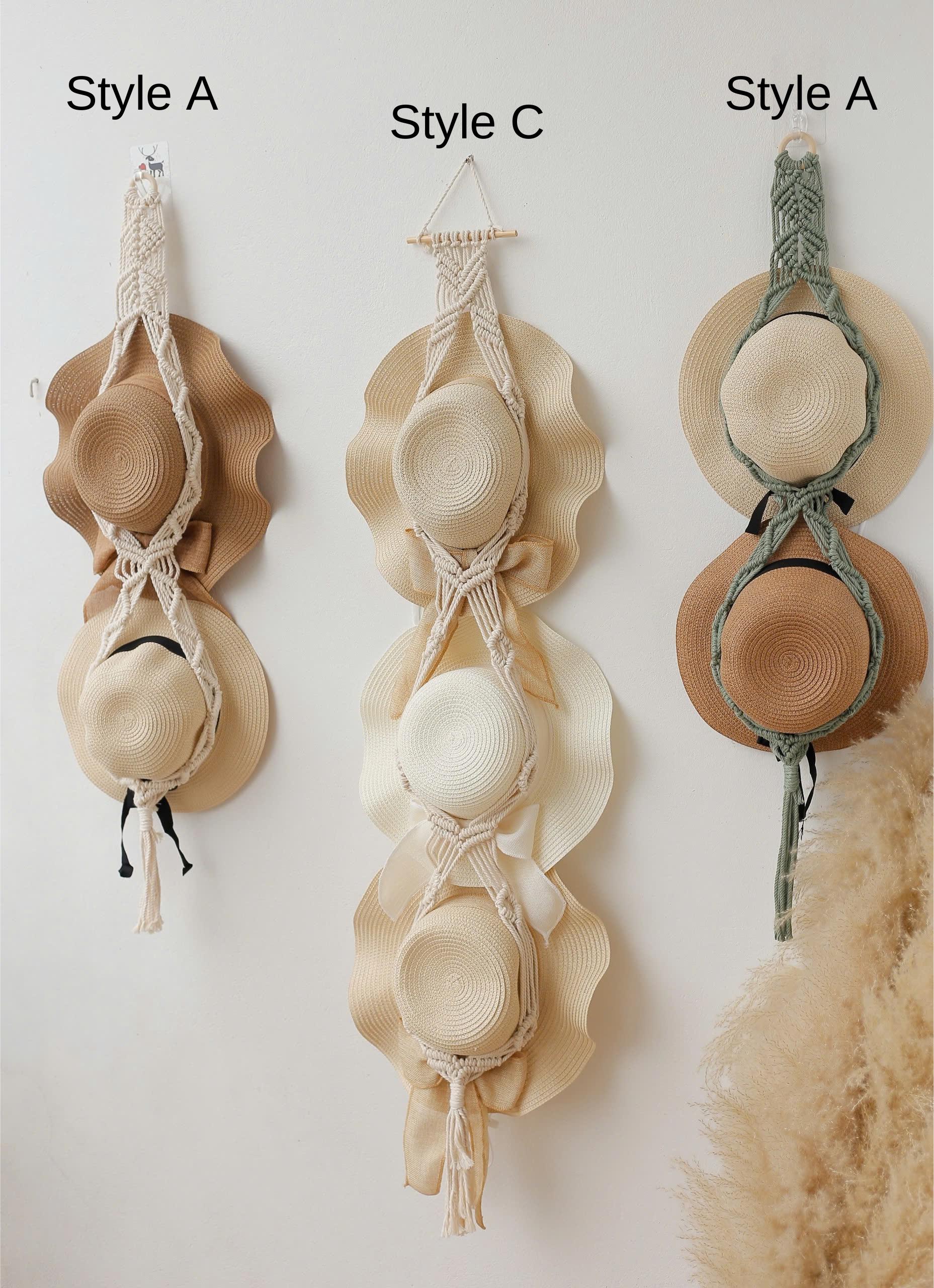 Handmade Hat Rack, Macrame Hat Hanger, Cowboy Hat Rack, Hanging Hat ...
