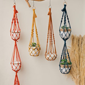 No-tassel Plant Hanger Macrame Indoor Hanging Pot Holder, Hanging Planter, Indoor Plant Hanger, Hanging Plant Display,Gift For Plant Lover