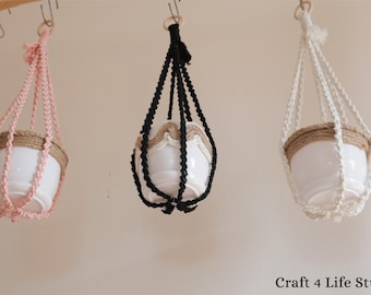 No-tassel Plant Hanger Macrame Indoor Hanging Pot Holder, Hanging Planter, Indoor Plant Hanger, Hanging Plant Display,Gift For Plant Lover