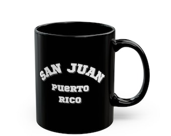 San Juan Puerto Rico Black Mug (11oz); Taza