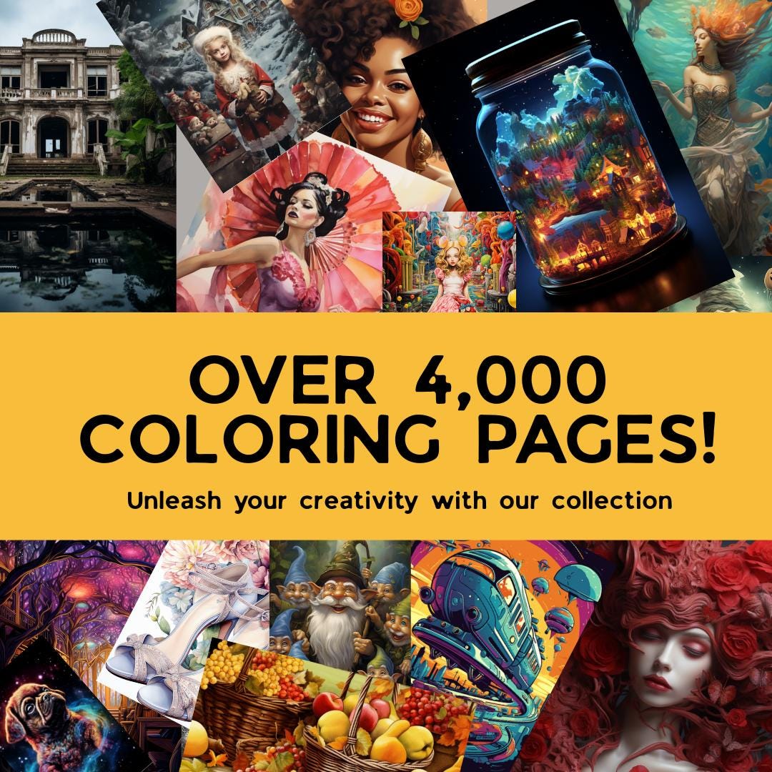 121 Coloring Book Mega Bundle – 4000+ Pages – Instant Download - Etsy