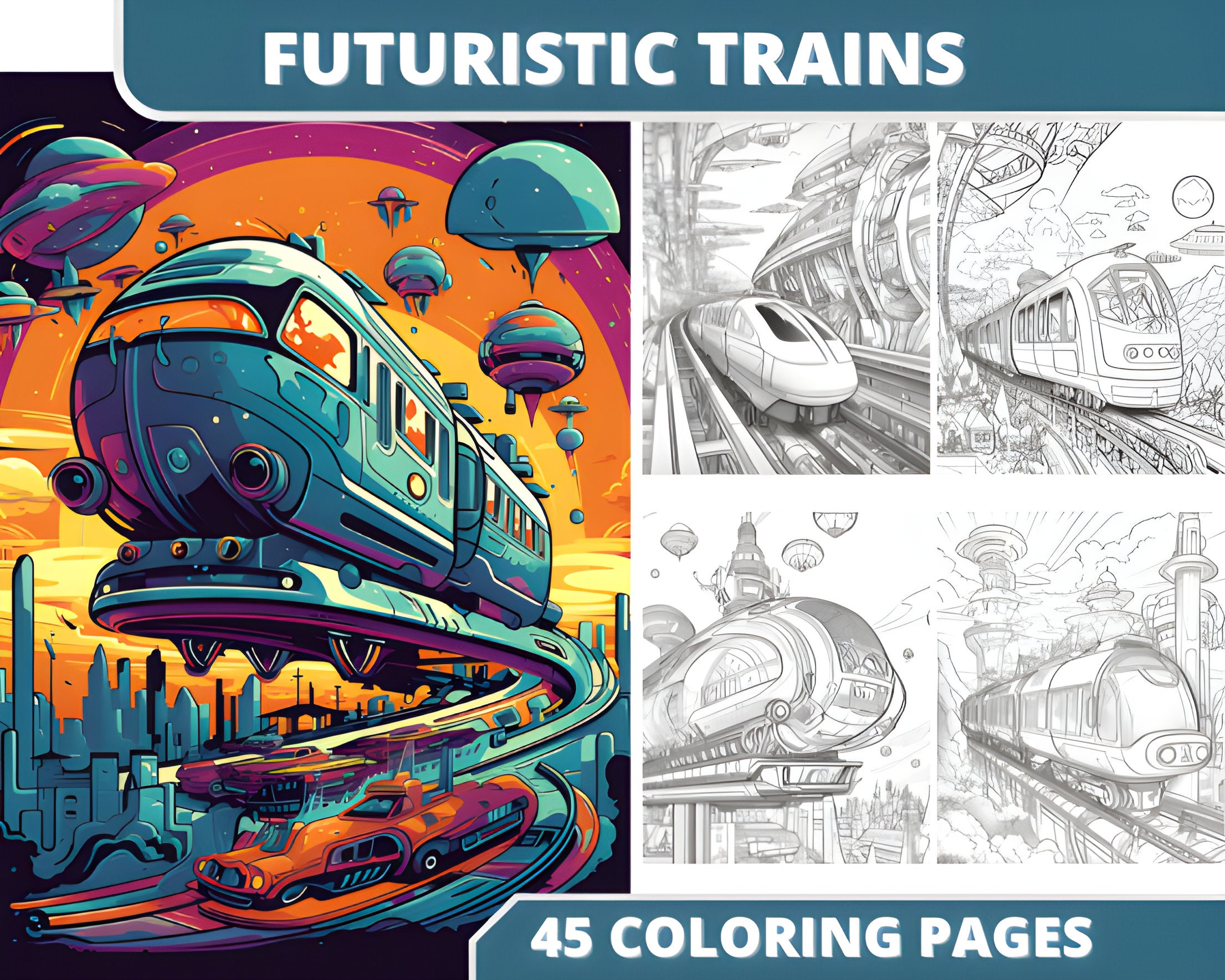 Futuristic Train Background Pack
