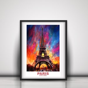Paris Eiffelturm Poster, Eiffelturm Druck, Dekoration Frankreich, Wandkunst, Moderne Wandkunst, Wohnkultur, Frankreich Paris Reise