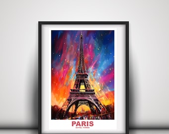 Eiffel Tower Modern Art Print: Paris Home Decor (Digital Download)