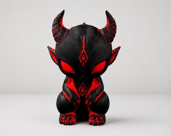 Shadow Imp Demon Figure - Gothic Fantasy Desk Companion - 10cm 3D Printed Collectible