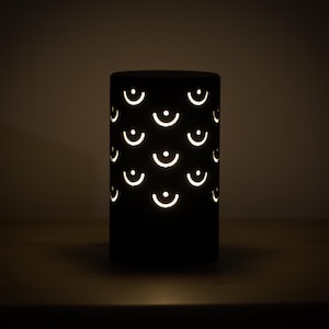 3D Printed LED Lamp – Eco-Friendly Night Light with Soft Glow & Semi Circle Pattern