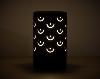 3D Printed LED Lamp – Eco-Friendly Night Light with Soft Glow & Semi Circle Pattern