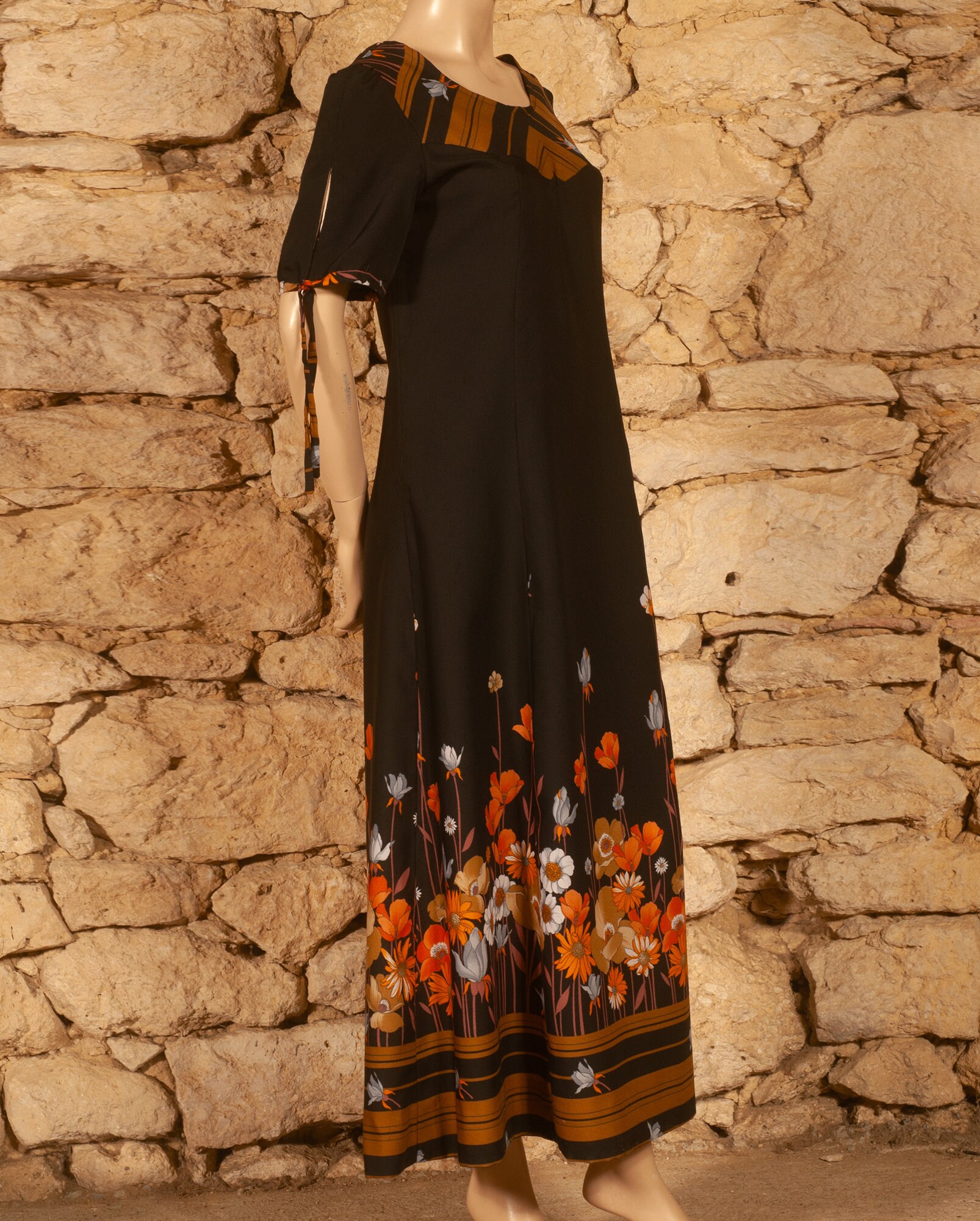 Vintage 70s Floral Print Maxi Dress (size UK8, US4, FR36, D34, IT40) - Etsy