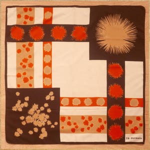 &quot;Vintage 60er Jahre &quot;&quot;J.S.&quot; Germain &#39;abstrakter quadratischer Schal
