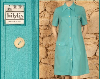 Vintage 60s 'Bilytis - Paris' Sommer Kleid (Größe FR38, D36, IT42)