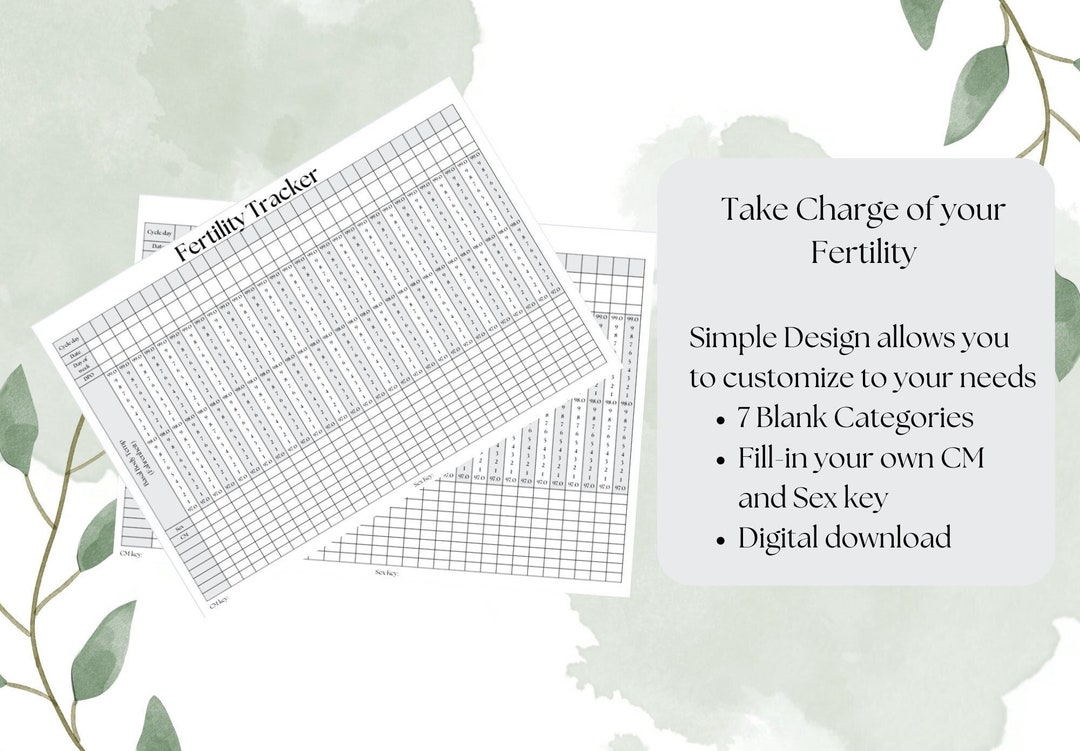 Printable Fertility Tracker Basal Body Temperature - Etsy