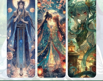 Apothecary Diaries Pastel Stained Glass Style Digital Download Bookmark Set\