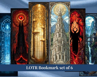 Midgårds bokmärken i målat glas, Tolkien-present (digital nedladdning)
