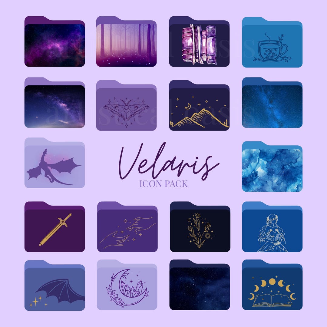 ACOTAR Velaris Inspired MacBook Icon Pack Featuring Fantasy Dragons ...