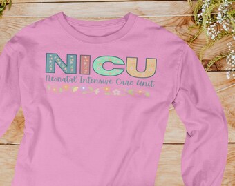 T-shirt a maniche lunghe da infermiera della terapia intensiva neonatale