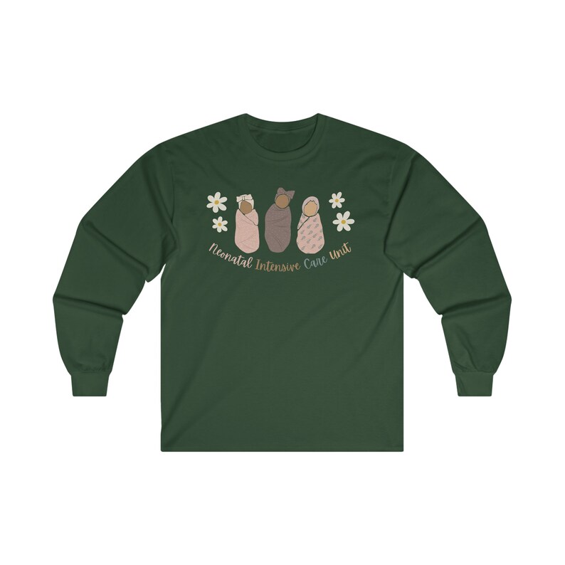 T-shirt a maniche lunghe da infermiera della terapia intensiva neonatale immagine 3