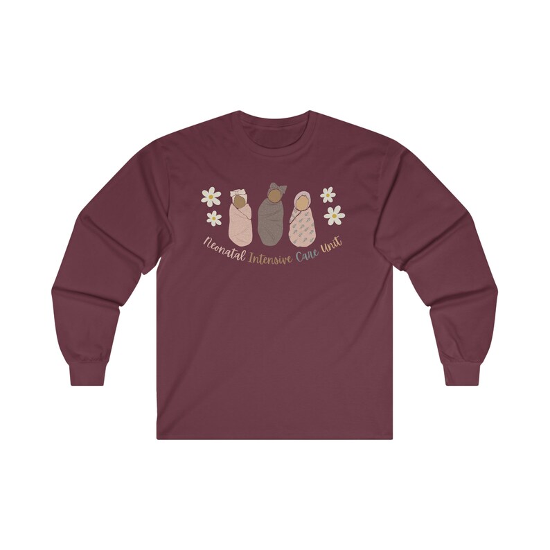 T-shirt a maniche lunghe da infermiera della terapia intensiva neonatale immagine 2