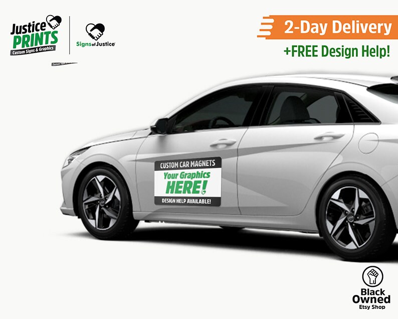 Custom Car Magnets+ FREE Graphic Design + Fast Free Shipping, Delivered ...