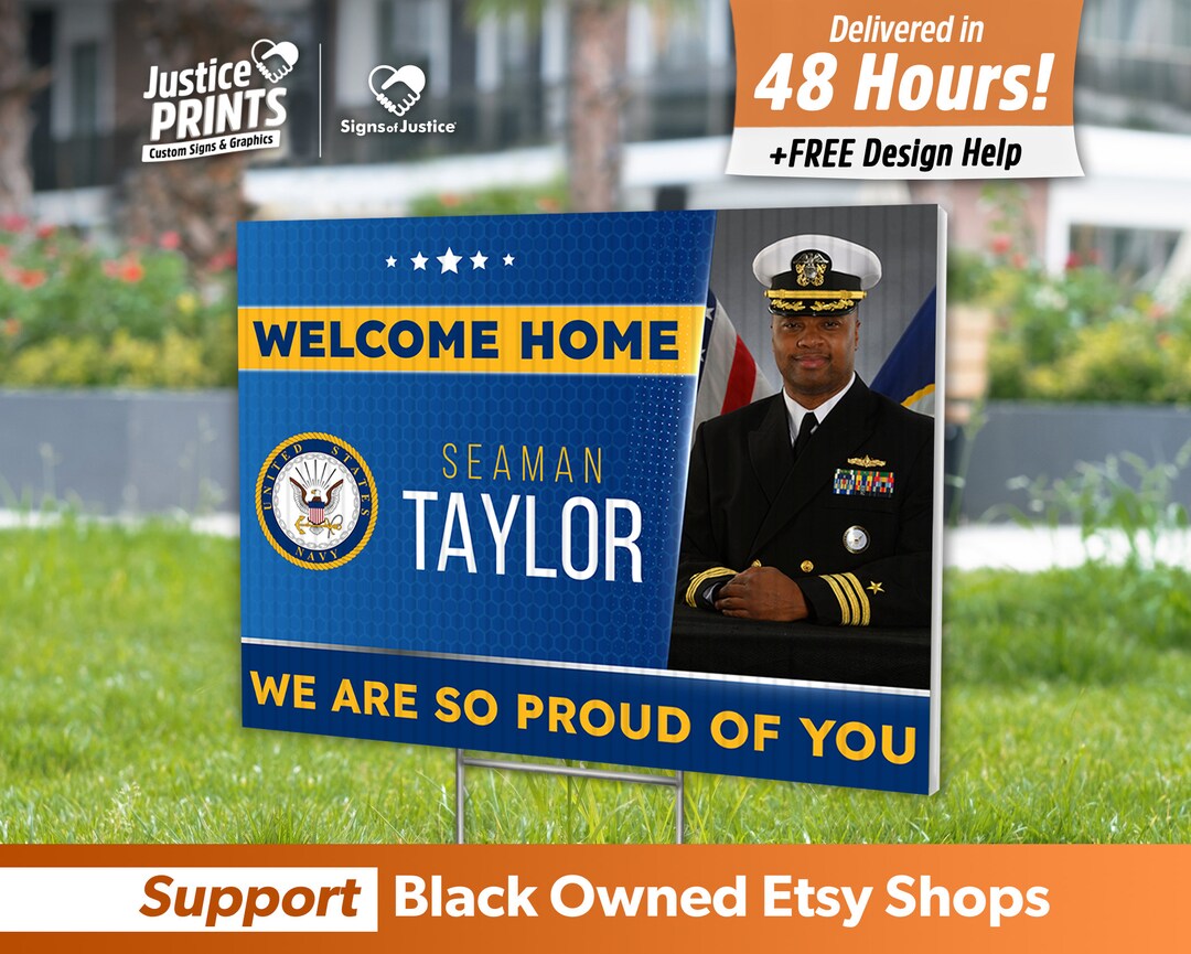 US Navy Yard Signs / FREE Graphic Design Help 2-day - Etsy