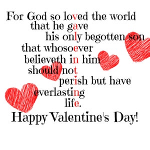 Tarjeta de San Valentín Dios amó tanto al mundo