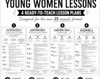 Lesplannen voor jonge vrouwen in september 2026 | FSY-handleidingen van 25 minuten (digitale download)