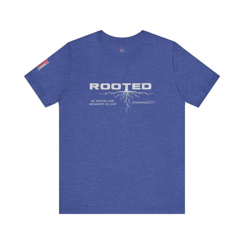 Rooted Christian Shirt, Ephesians 3:17 Verse Tee, Faith Based Apparel image 7