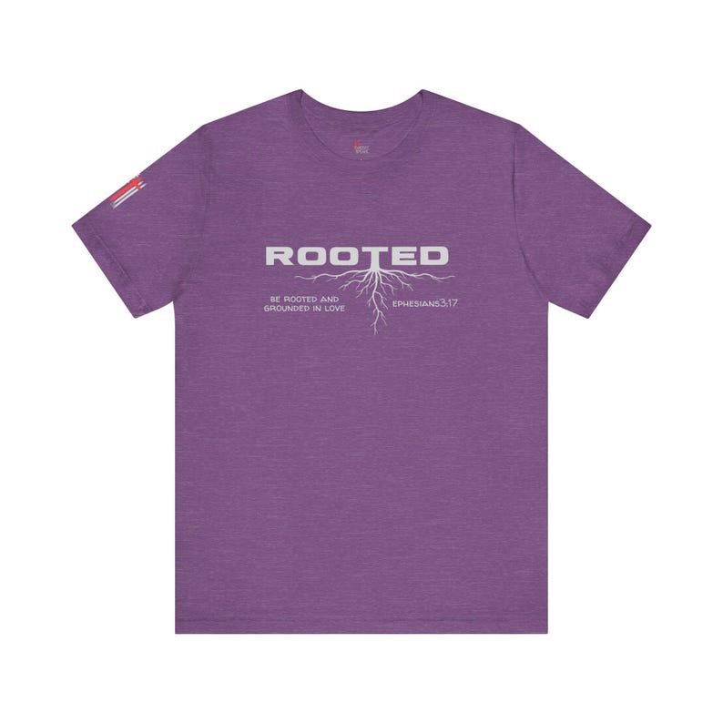 Rooted Christian Shirt, Ephesians 3:17 Verse Tee, Faith Based Apparel image 10