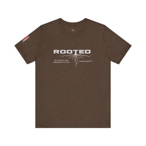 Rooted Christian Shirt, Ephesians 3:17 Verse Tee, Faith Based Apparel image 3